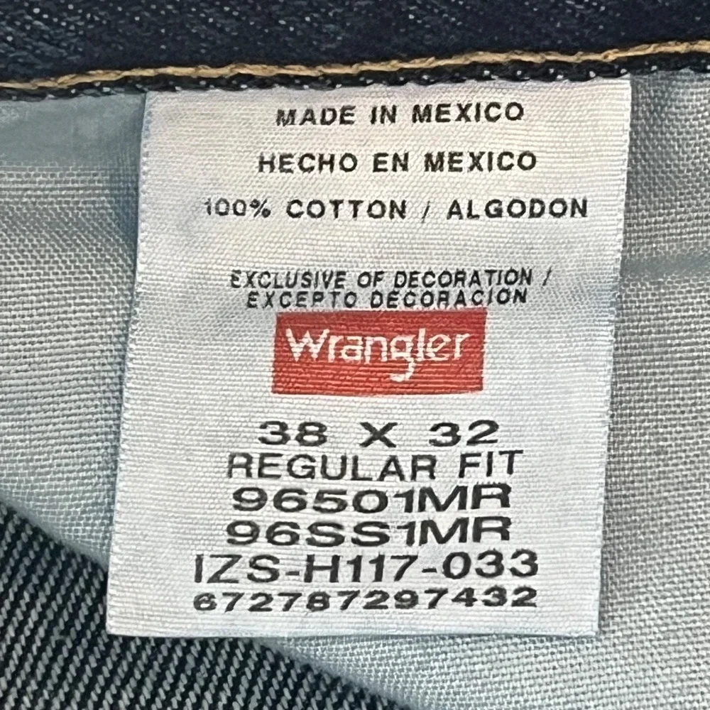 NWT Wrangler Five Star Premium Jeans Mens 38x32 Regular Fit Dark Wash‎
